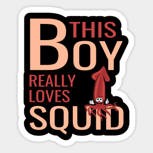 Squid Funny & humor Squids Cute & Cool Art Design Lovers Sticker